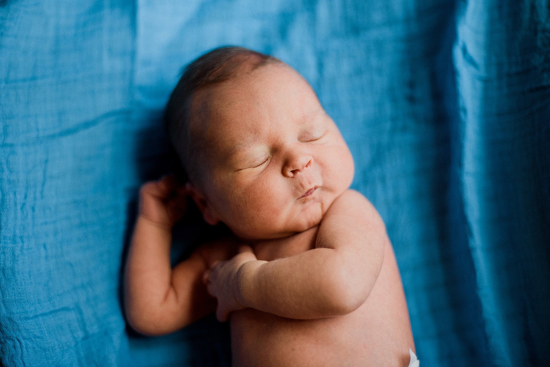 Lifestyle newborn portrait by Roanoke family photographer Laura Richards