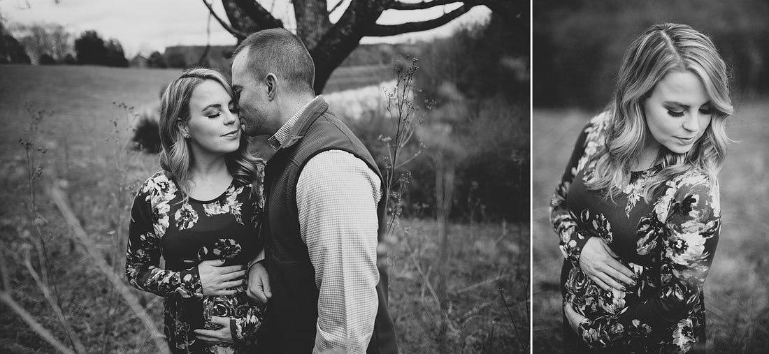 black-and-white maternity portraits by laura richards photography