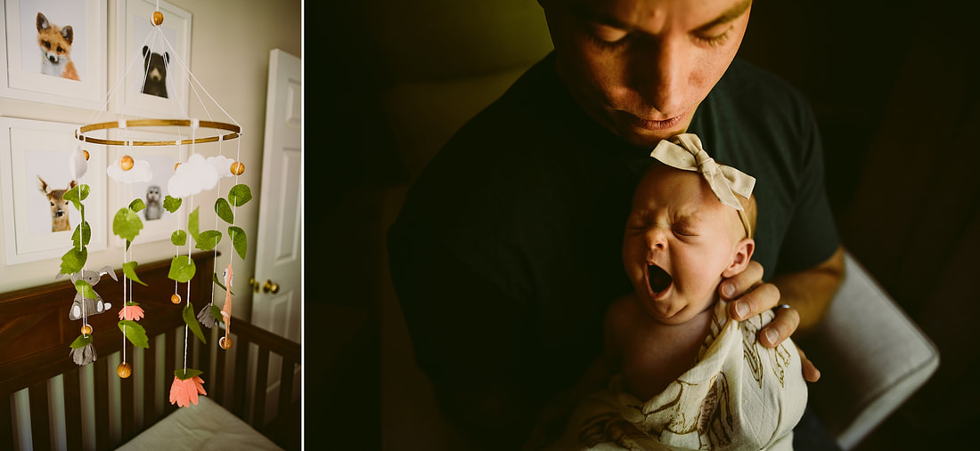 yawning newborn portrait by Laura Richards Photography
