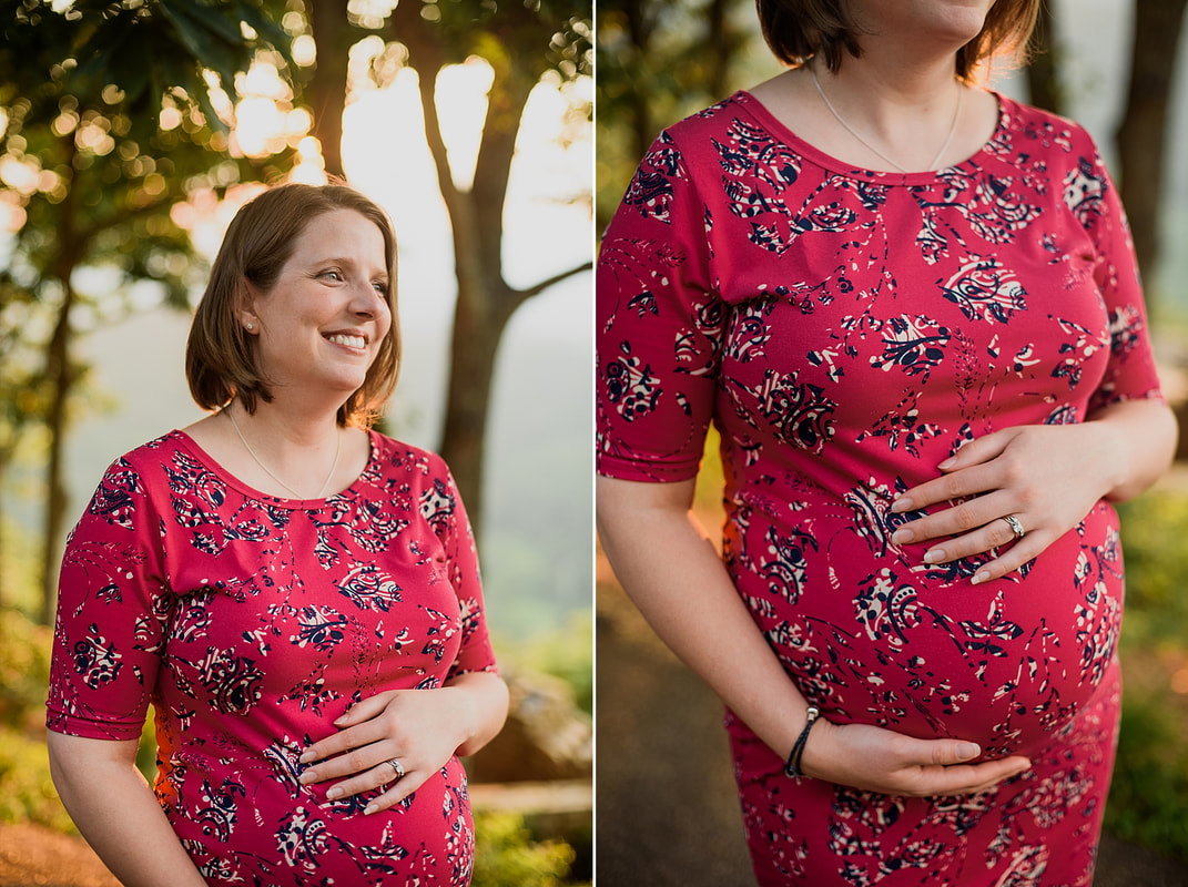 Maternity photography on Roanoke Mountain by Laura Richards Photography