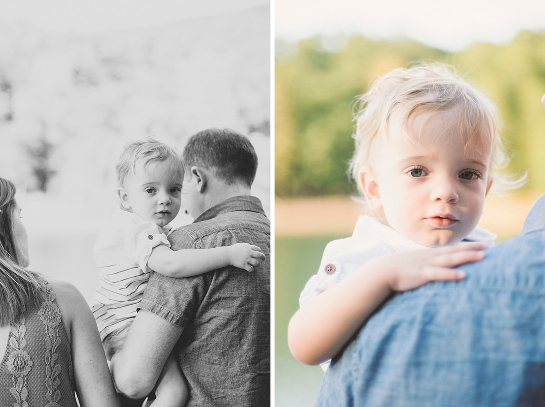 A summer lifestyle family session at Carvins Cove in Roanoke, Virginia by Laura Richards Photography