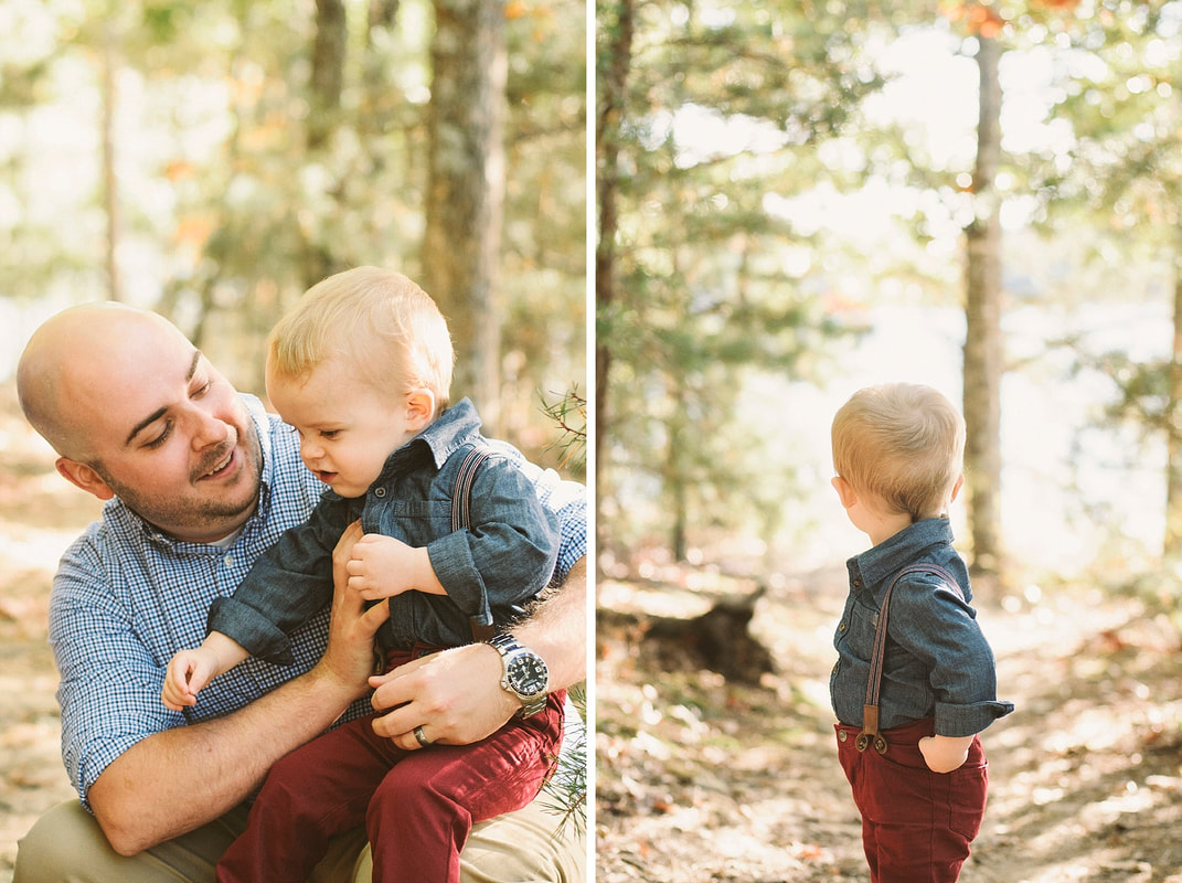 A fall family session at Carvins Cove in Roanoke, Virginia, by Laura Richards Photography