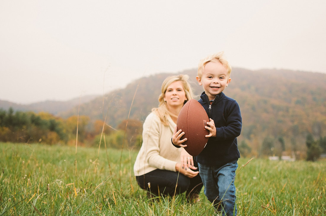 The Via Family: A Foggy Fall Session in Salem, Virginia by Laura Richards Photography