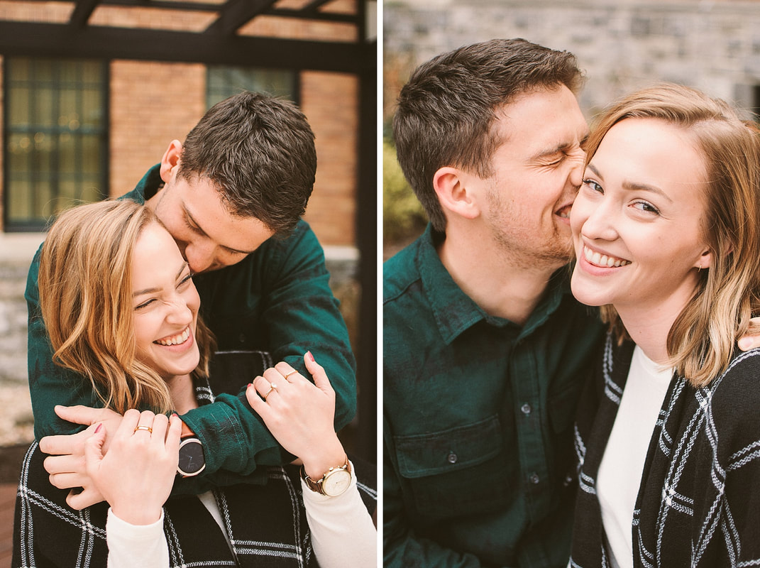 Erica & Nik: A Downtown Roanoke Engagement Session at Hotel Roanoke. By Laura Richards Photography