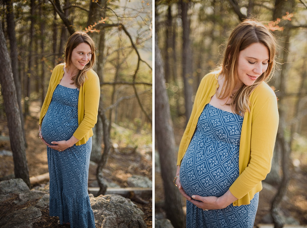 Maternity photography session on Roanoke Mountain by Laura Richards Photography