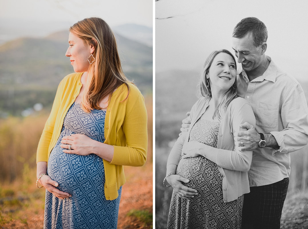 Maternity photography session on Roanoke Mountain by Laura Richards Photography