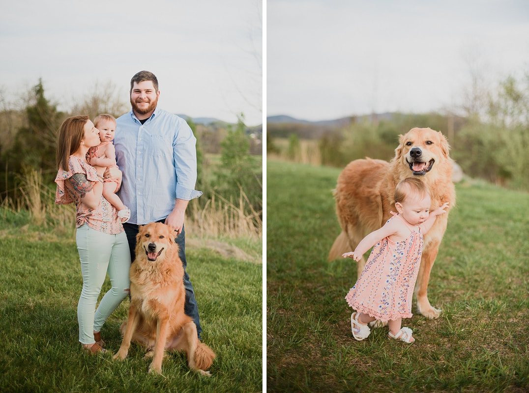 Family photography session with dog in Roanoke, Virginia, by Laura Richards Photography