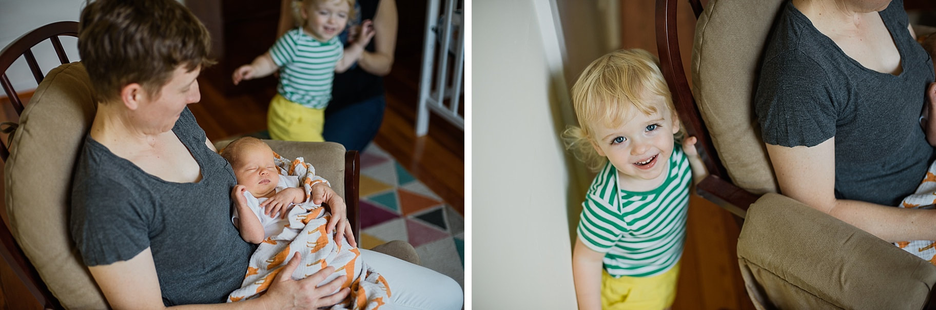 At-home family newborn session in Roanoke, Virginia
