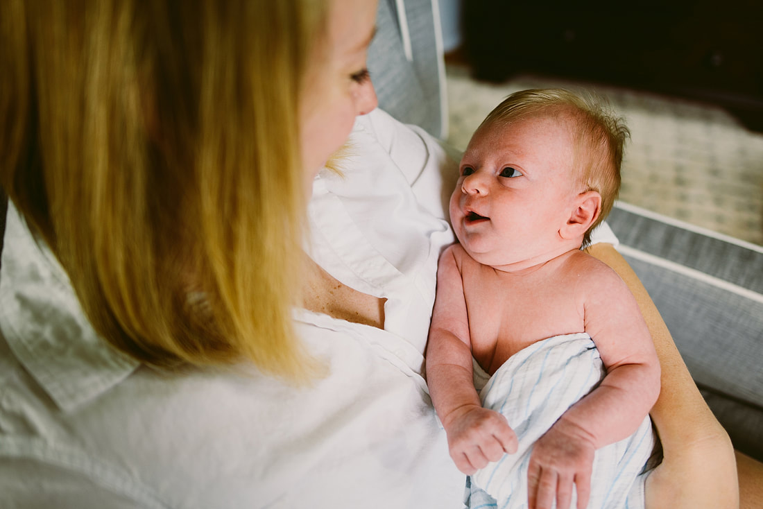 Mother newborn lifestyle portraits near Charlottesville Virginia