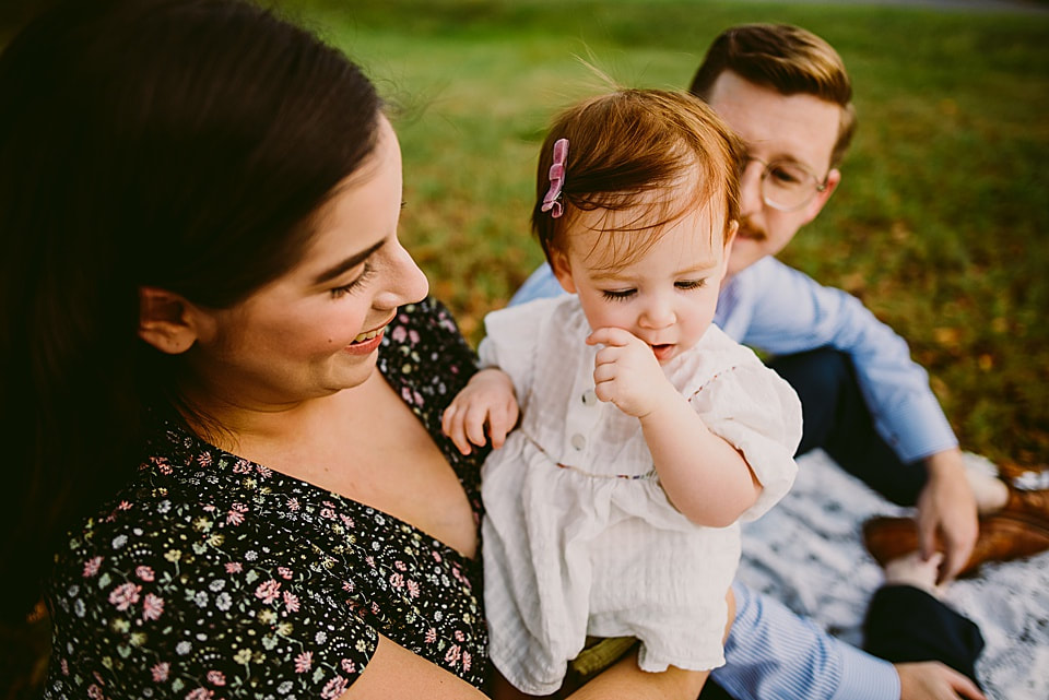 Authentic, colorful family portrait by Charlottesville photographer Laura Richards