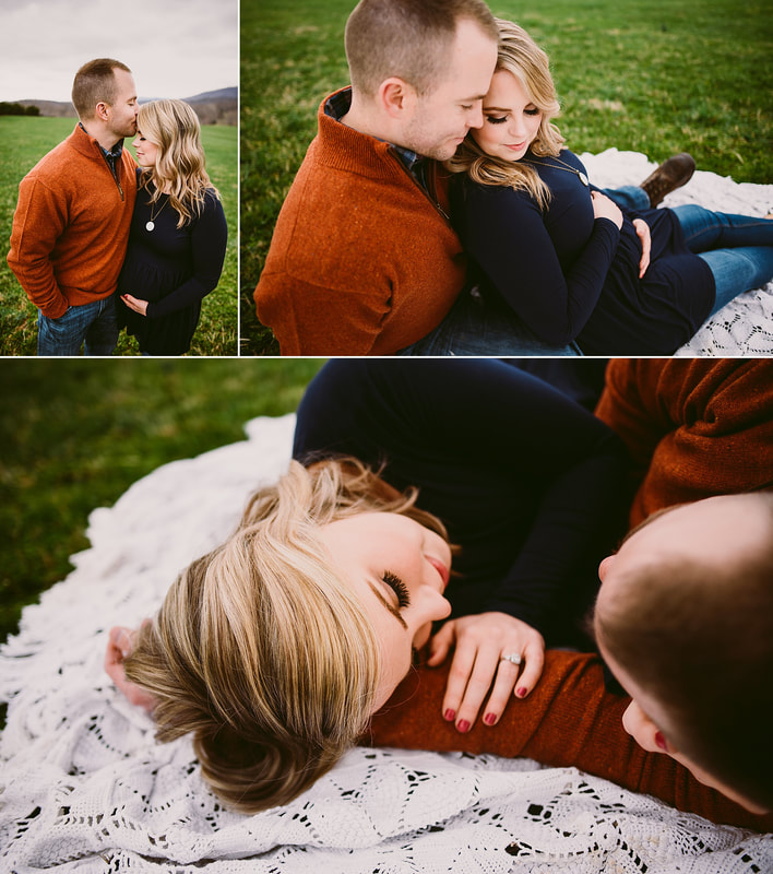 dramatic and intimate maternity session near charlottesville Virginia