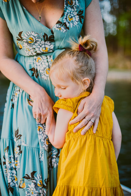 Sweet mother-daughter portrait filled with color and emotion