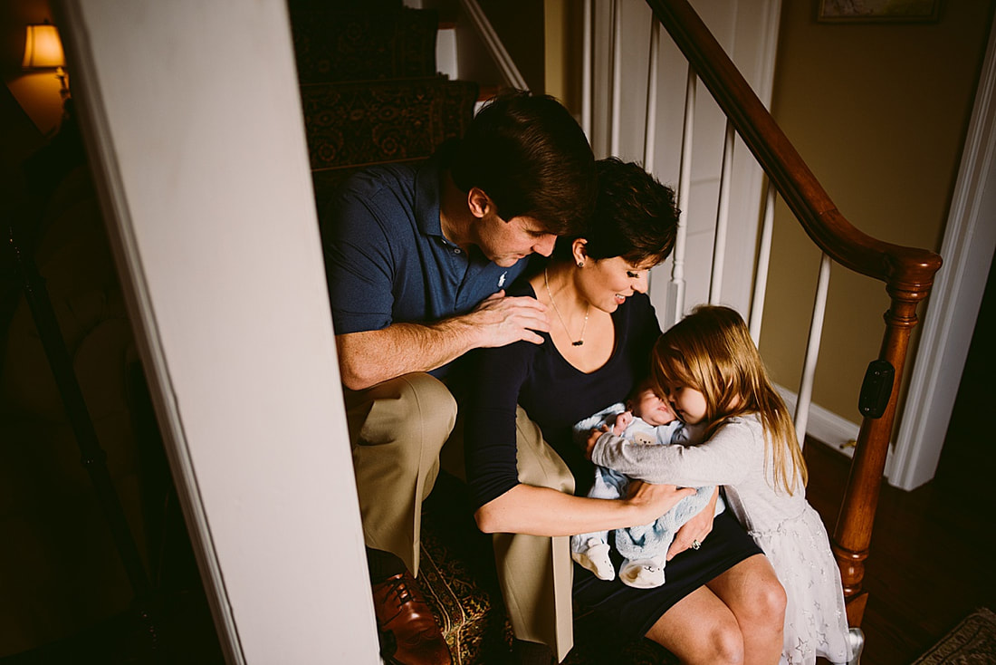 Documentary-style at-home newborn session photography in Roanoke, Virginia