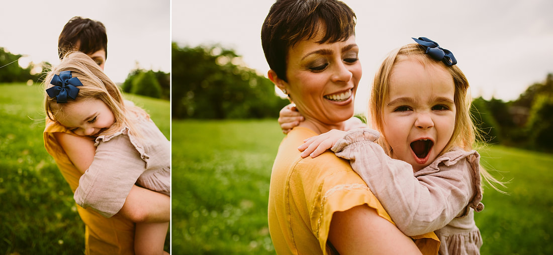 Silly and sweet mother-daughter session in Roanoke, Virginia
