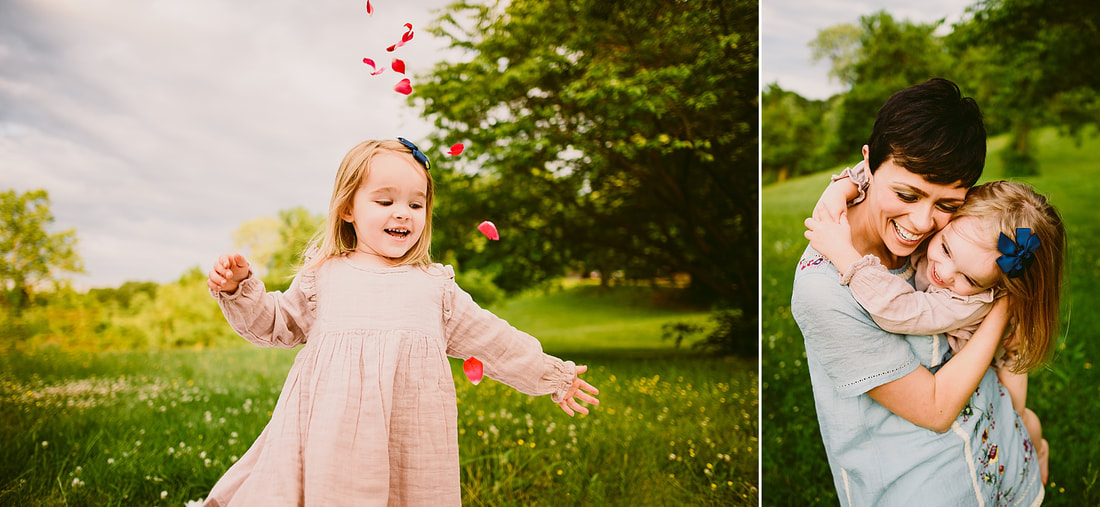 Bold, emotional, colorful mother-daughter session by Charlottesville photographer Laura Richards