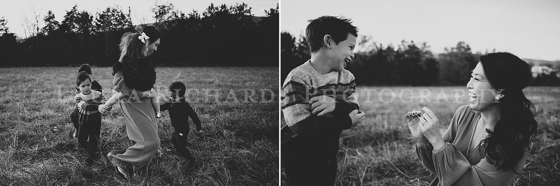 black and white motherhood photography in charlottesville virginia