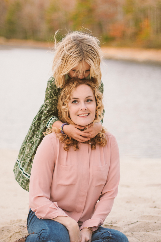 Beautiful Mother Daughter Portrait Session at Loch Haven Lake in Roanoke Virginia