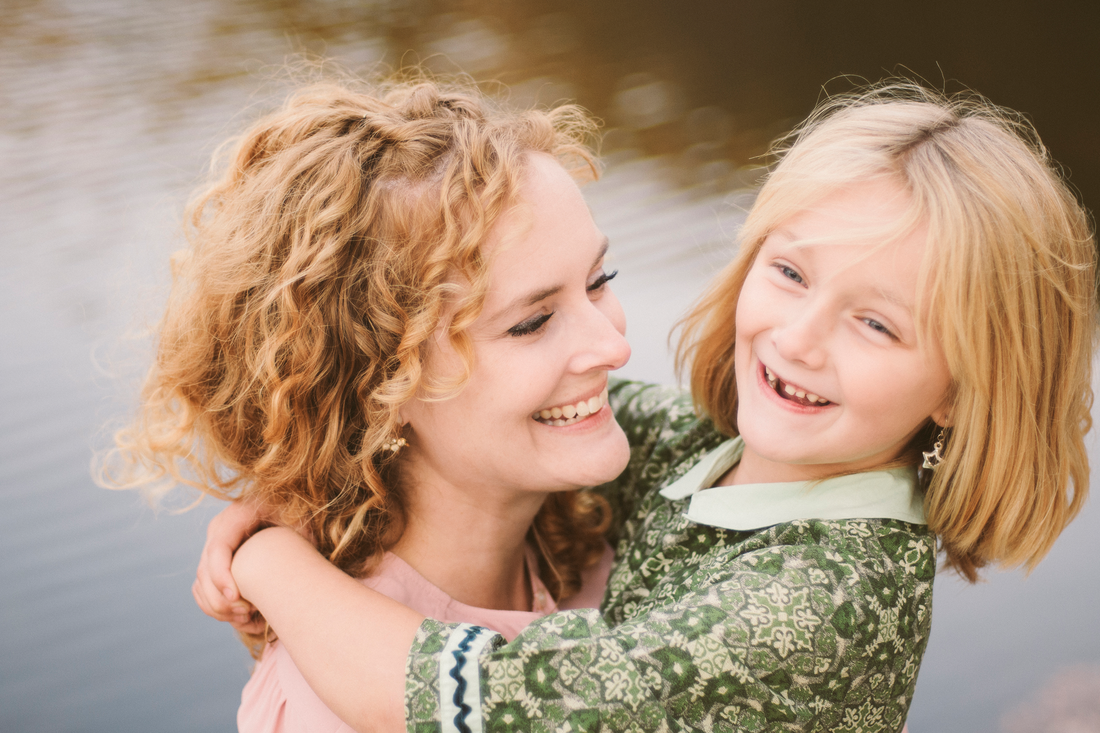 Beautiful Mother Daughter Portrait Session at Loch Haven Lake in Roanoke Virginia
