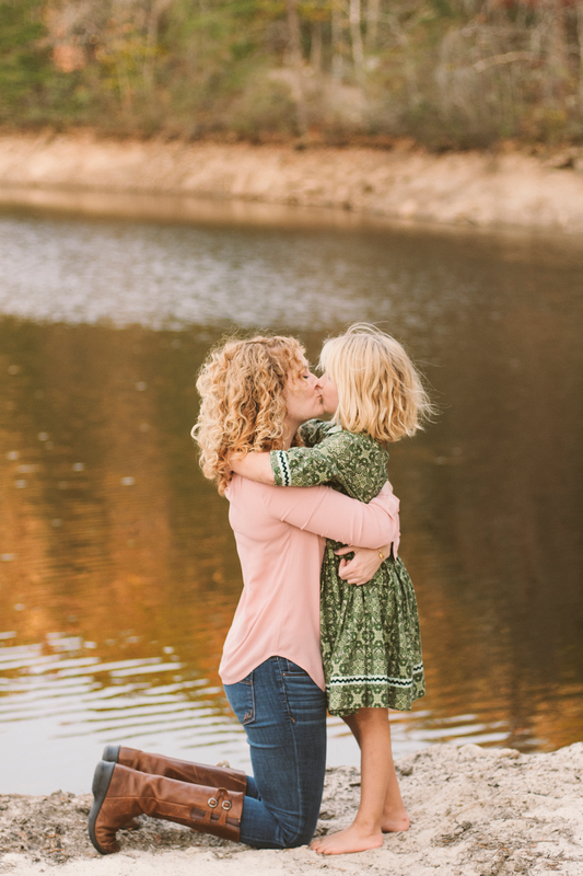 Beautiful Mother Daughter Session at Loch Haven Lake in Roanoke Virginia