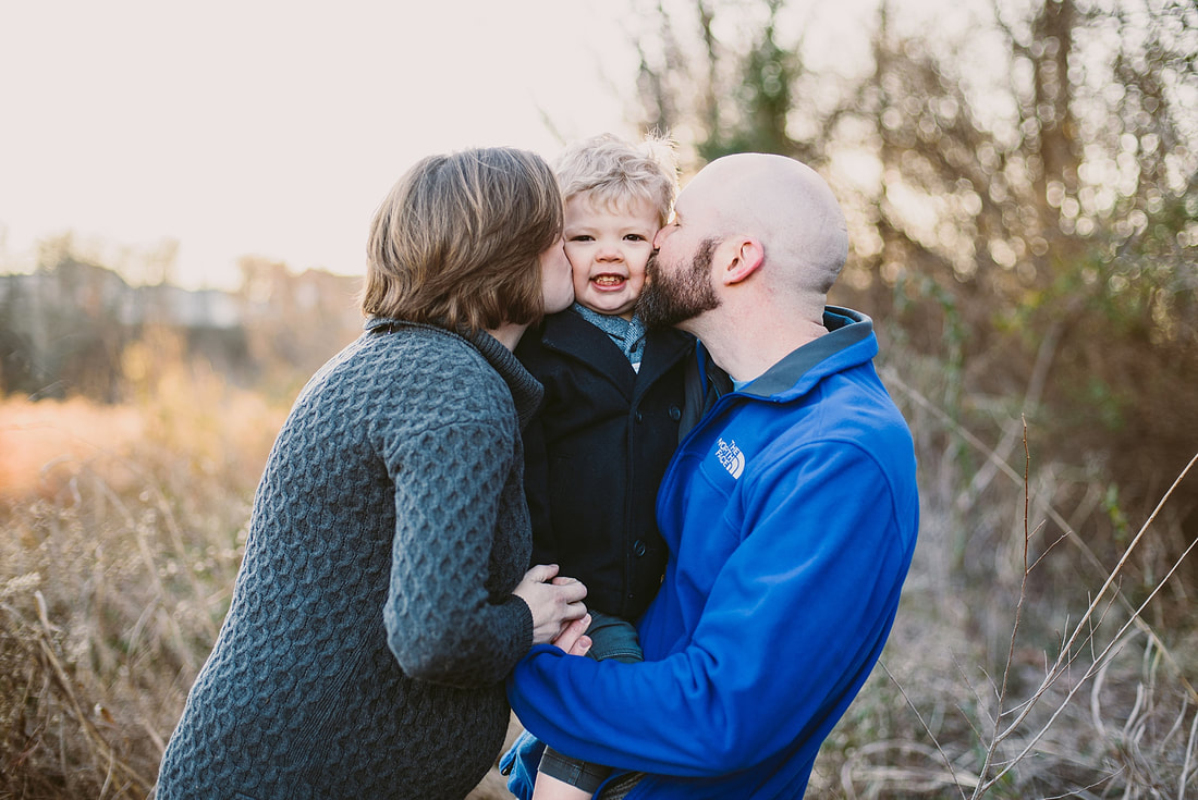 Natural light, outdoor family photography session in Roanoke, Virginia