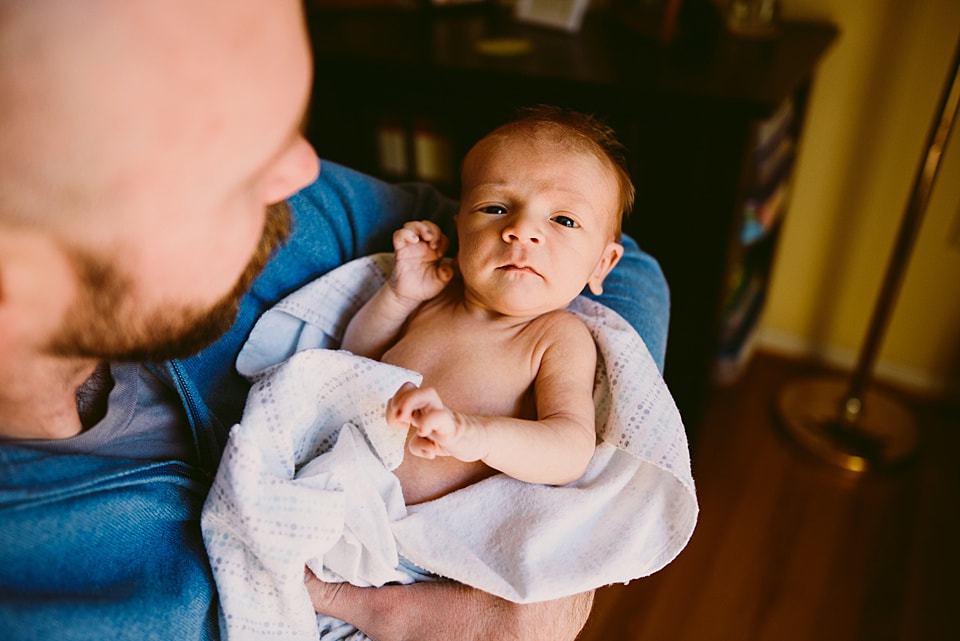 Lifestyle newborn portrait in Roanoke, Virginia