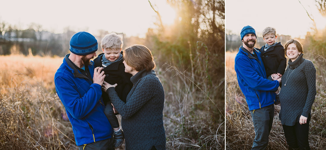 Recap from a winter family maternity session in Roanoke, Virginia
