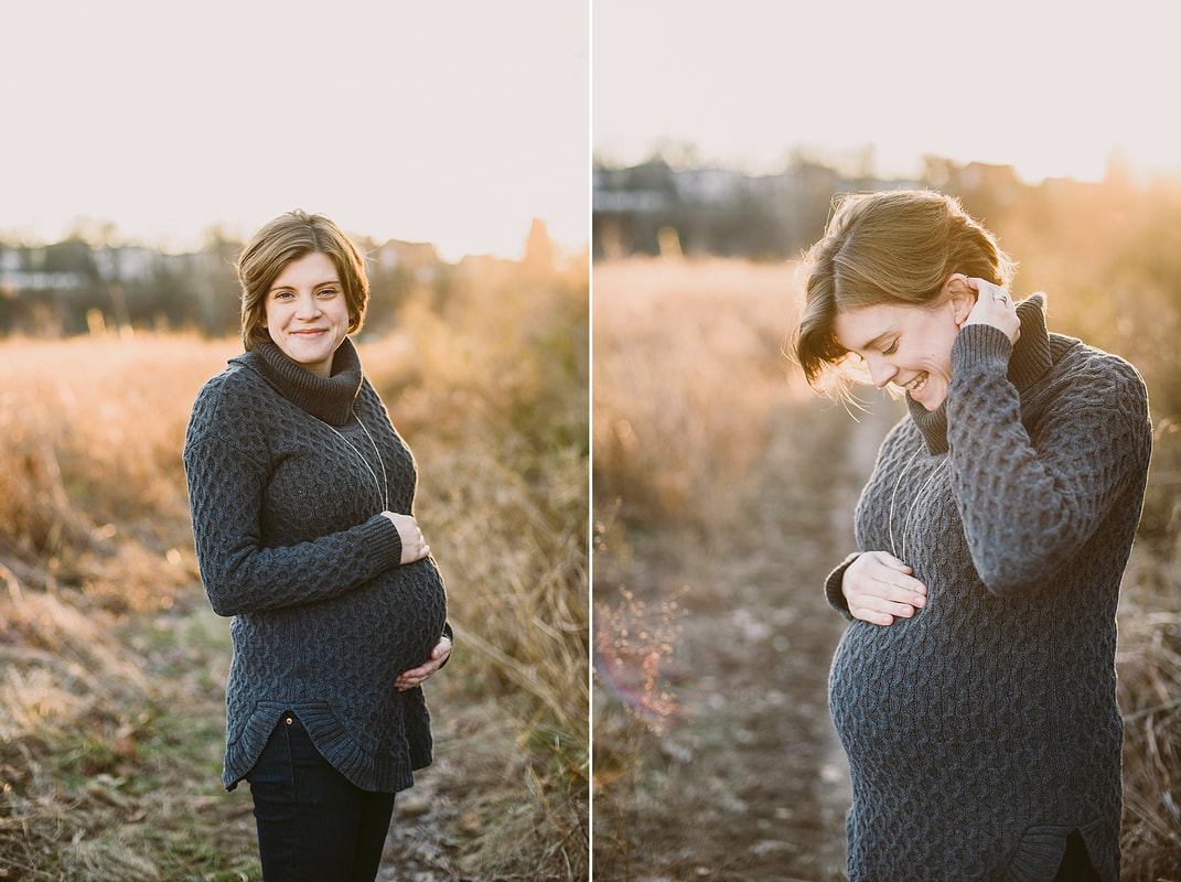 Highlights from a sunset winter maternity session in Roanoke, Virginia, by Laura Richards Photography