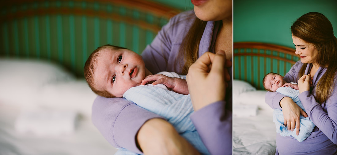 At-home family newborn photography session near Charlottesville, Virginia